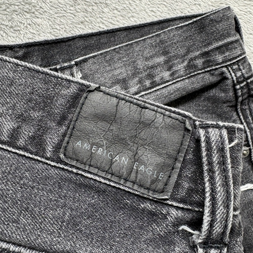 American Eagle Jeans Womens 6 Long Black 90s Boyfriend Button Fly Denim - Picture 8 of 13